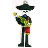 Day of the Dead Decorations Day of the Dead Mariachi Tin Ornament Image