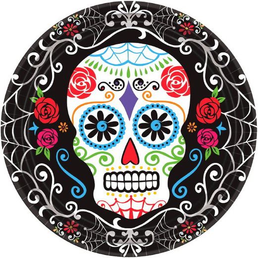 Sugar Skull Dinner Plates | Fiesta Party Supplies