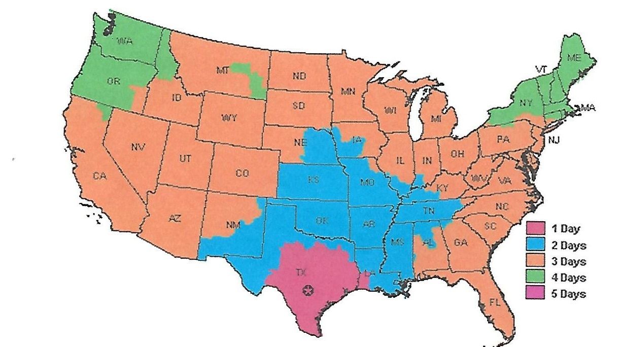 Amols shipping map