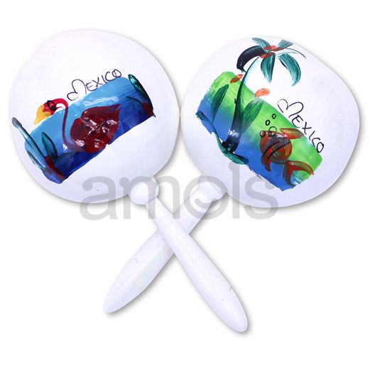 Mini Maracas With Dominican Republic Flag Design Maracas De Cuero