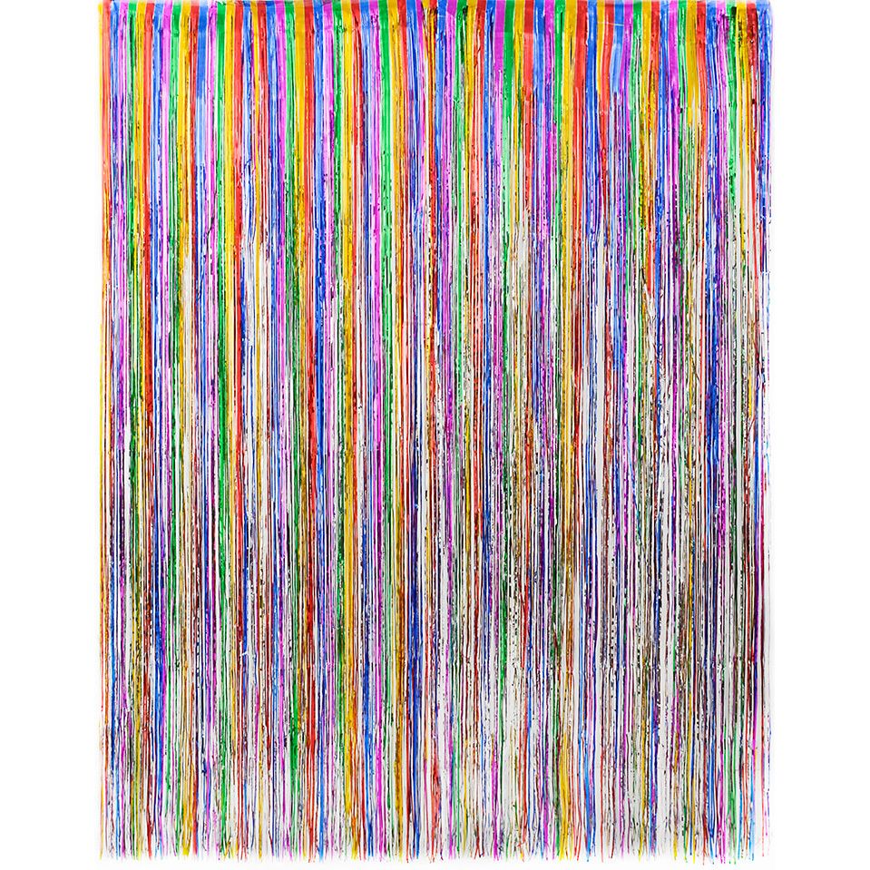 Multicolor Metallic Fringe Curtain Fiesta Party Supplies