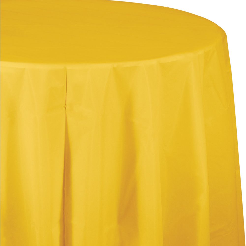 Round Table Cover Golden Yellow Fiesta Party Supplies