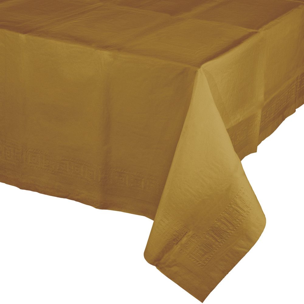 Rectangular Table Cover Metallic Gold Fiesta Party Supplies