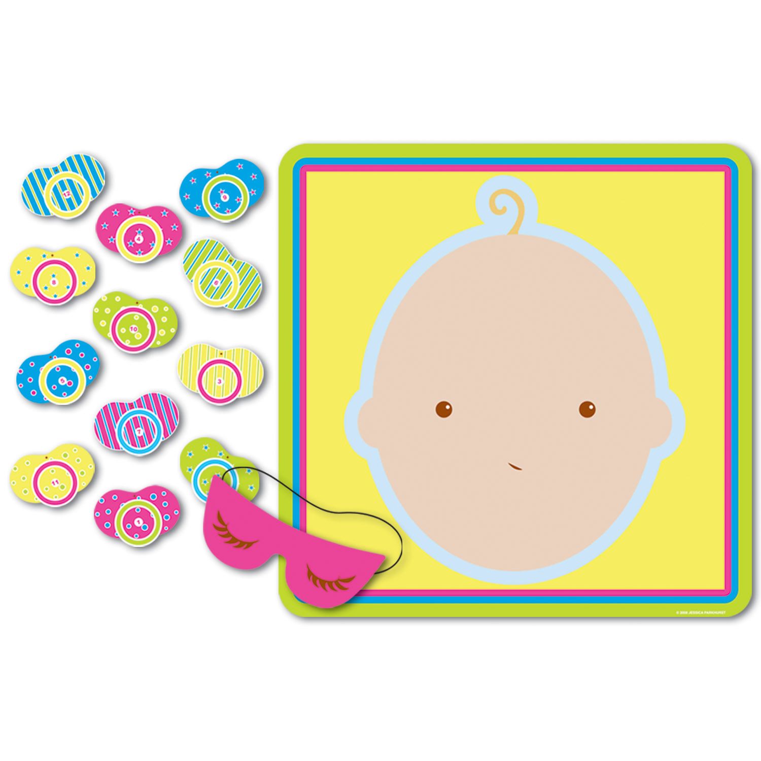 Pin the Pacifier Game Fiesta Party Supplies