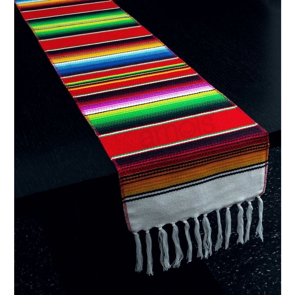 Wide Red Serape Table Runner Fiesta Party Supplies