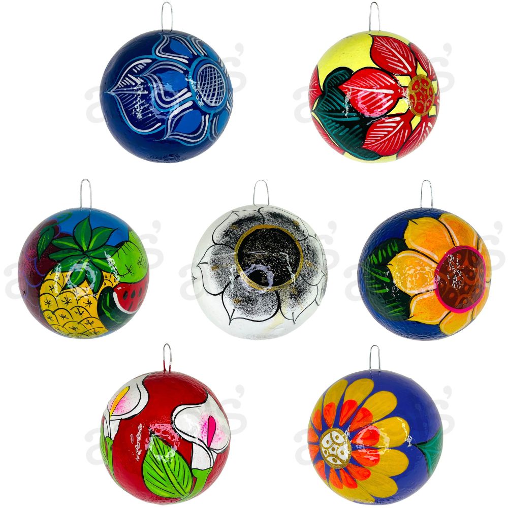 Small Christmas Flower Ornaments Fiesta Party Supplies
