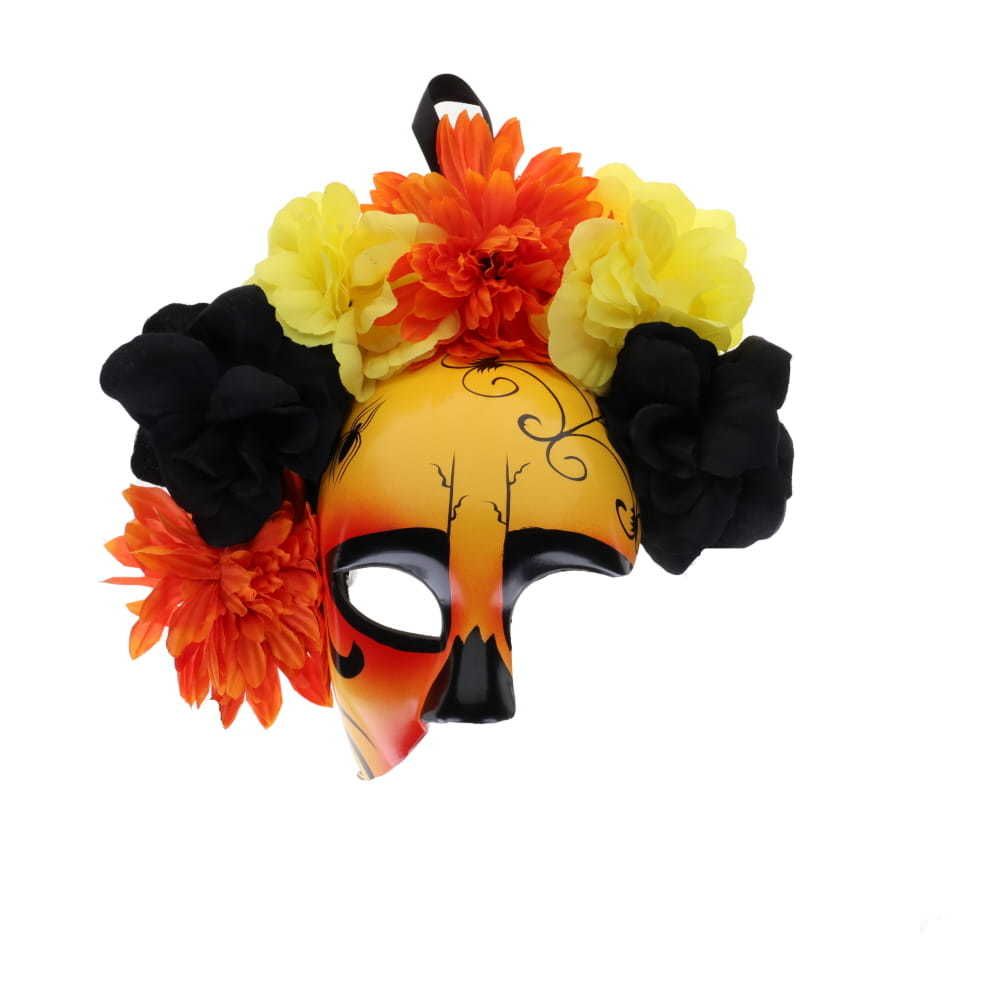 OrangeYellowBlack Half Mask Fiesta Party Supplies